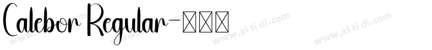 Calebor Regular字体转换